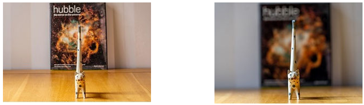 Comparaison profondeur de champ en photographie